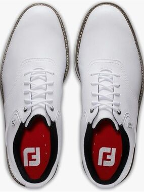 FootJoy White Leather Oxfords with Red Insoles